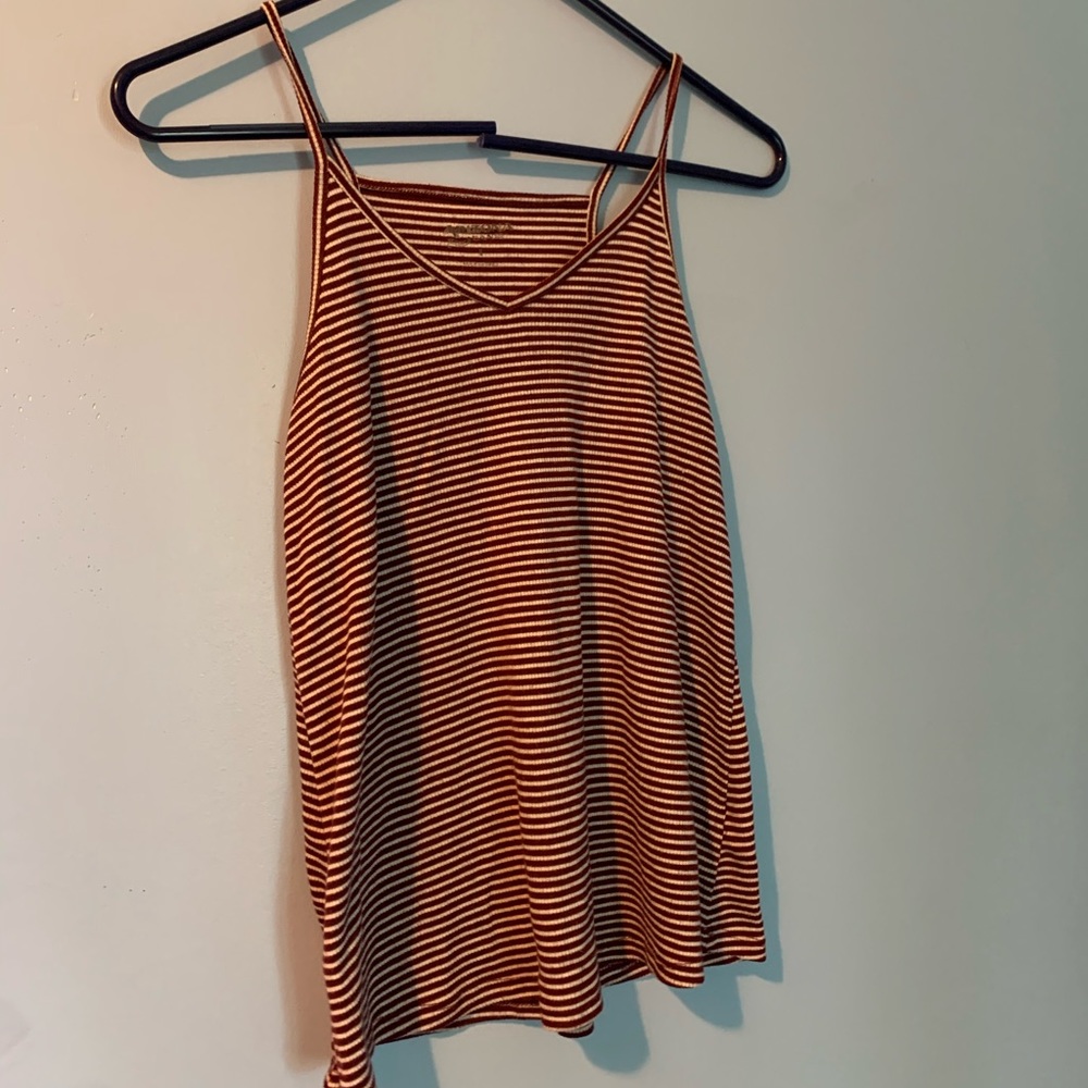 Red and White Striped Tank